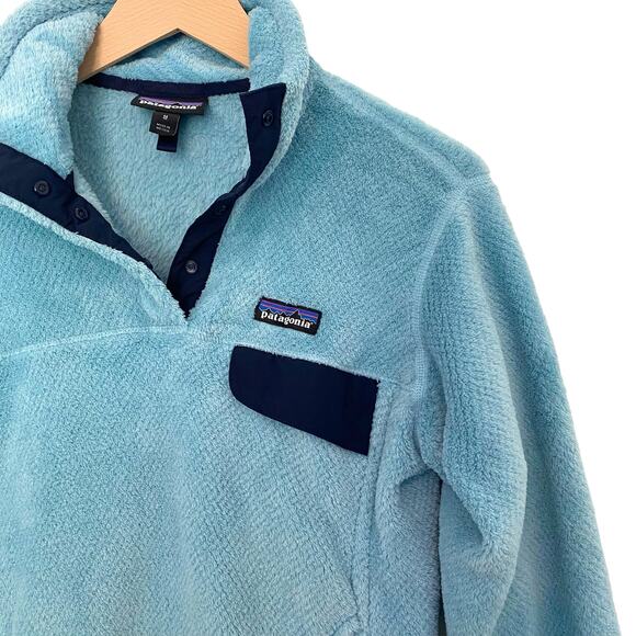 Patagonia Re-Tool Snap-T Polartec Pullover Tubular Blue X-Dye Size M - Picture 5 of 11